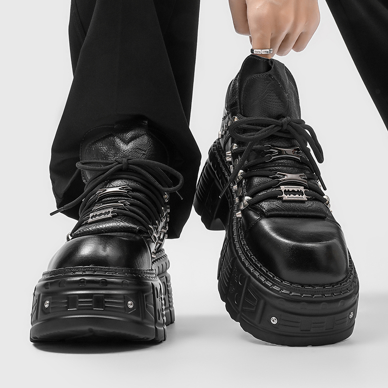 New Gothic Punk Men's Platform - огляд і ціна Men'S Shoes Increase Height