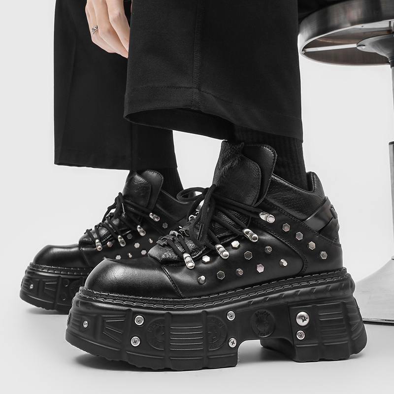 New Gothic Punk Men's Platform - огляд і ціна Men'S Shoes Increase Height
