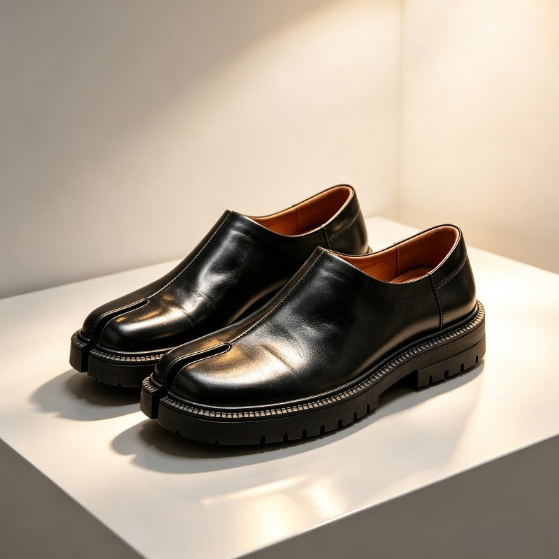 Men Split Toe Leather Loafers  - огляд і ціна Men'S Shoes Hey Dude