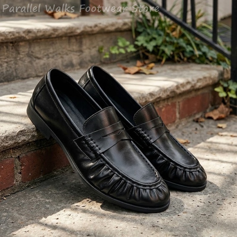 Men Retro Pleated Apron Toe Pe - огляд і ціна Men'S Shoes Smart