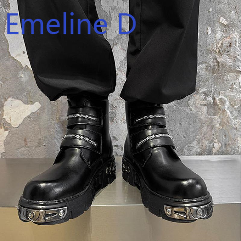 Dark Punk High Top Shoes Fashi - огляд і ціна Men'S Shoes Increase Height